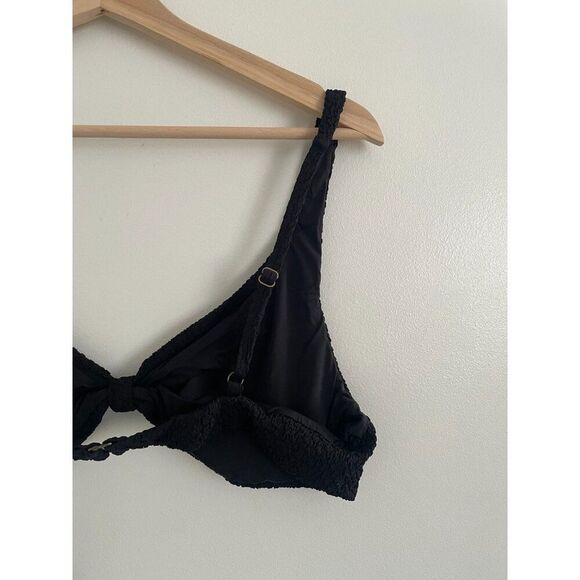 Andie x Mindy The Amor Bikini Top Womens XL Black Textured Beach Swimwear Beach - Picture 6 of 10